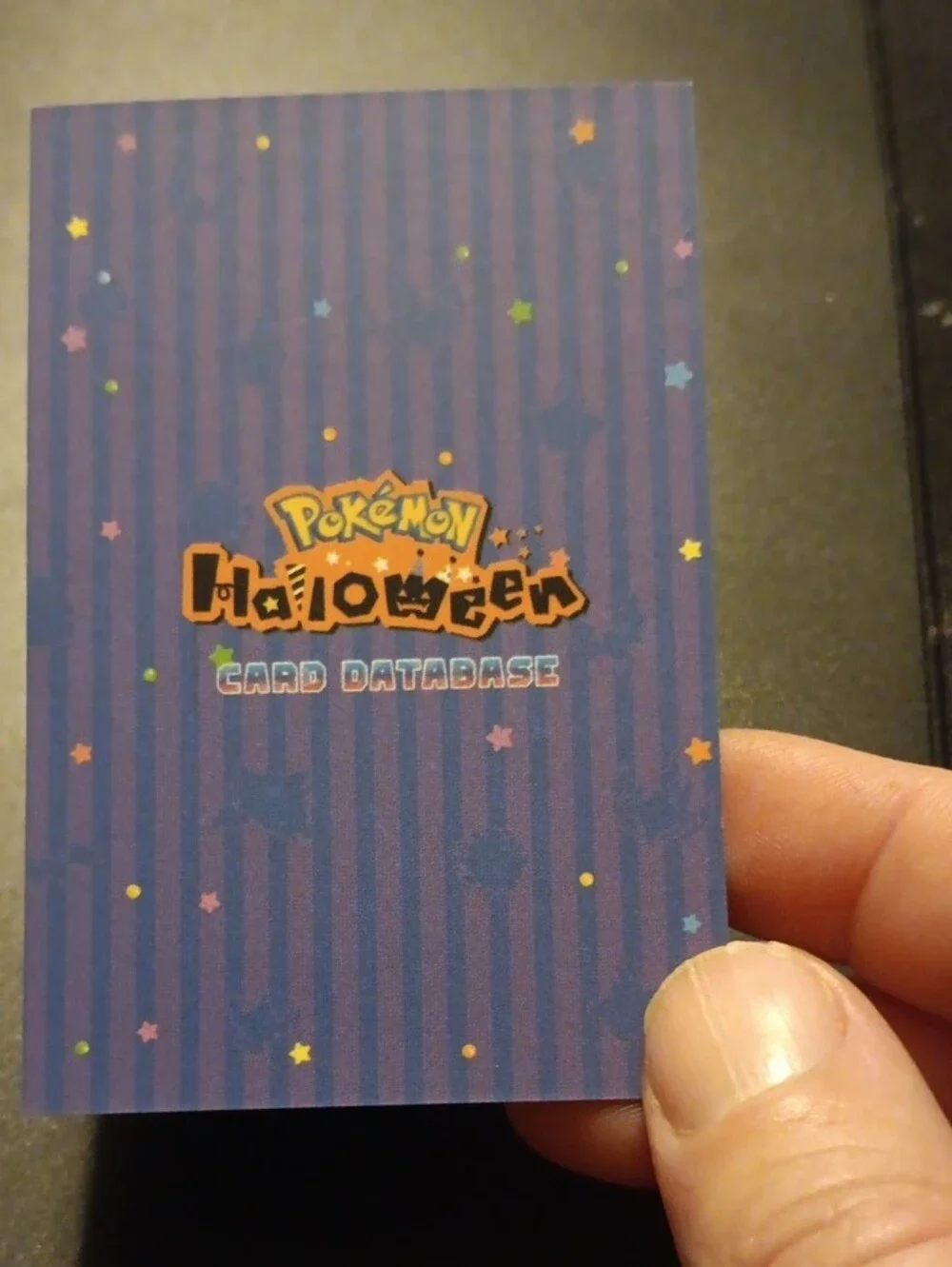 Gengar Lucario Halloween Card- Blue & Purple